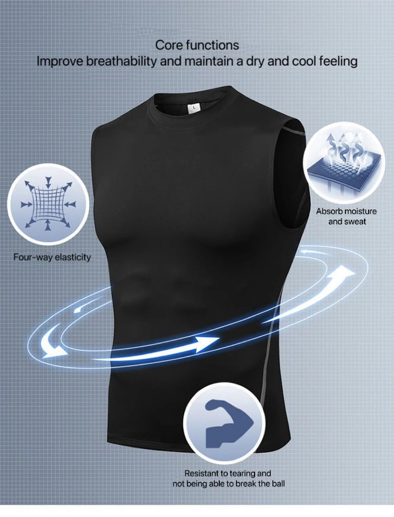 Chen Asta Men's Sports Tank Top - Polyester Spandex Running Shirt for Summer Travel & Fitness