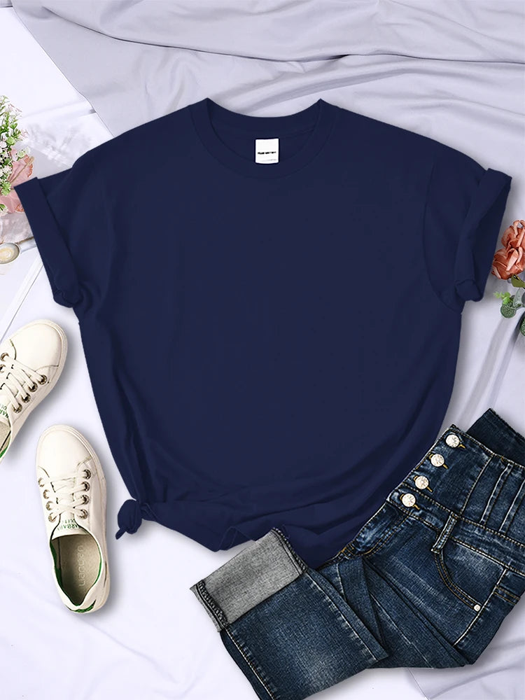 Summer Women Solid Color T-Shirts Comfortable All-Match Multicolor Clothes Loose O-Neck Short Sleeve Casual Female Tops