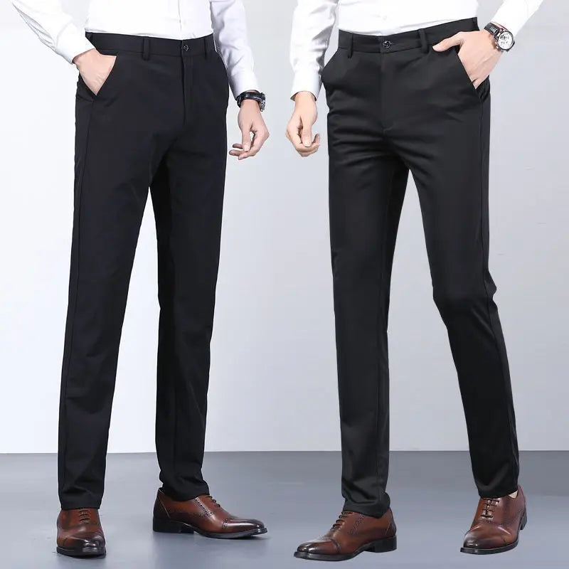NoEnName_Null Men’s Casual Suit Pants – Summer Office Collection