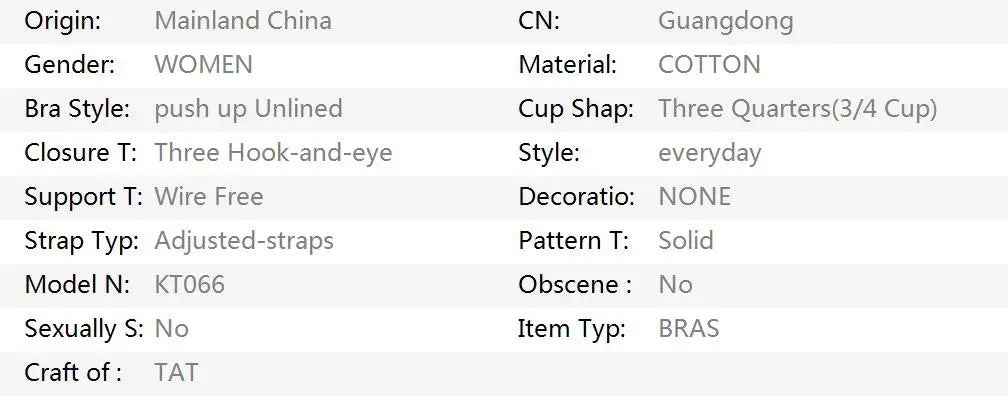 Bra push-up, unlined 