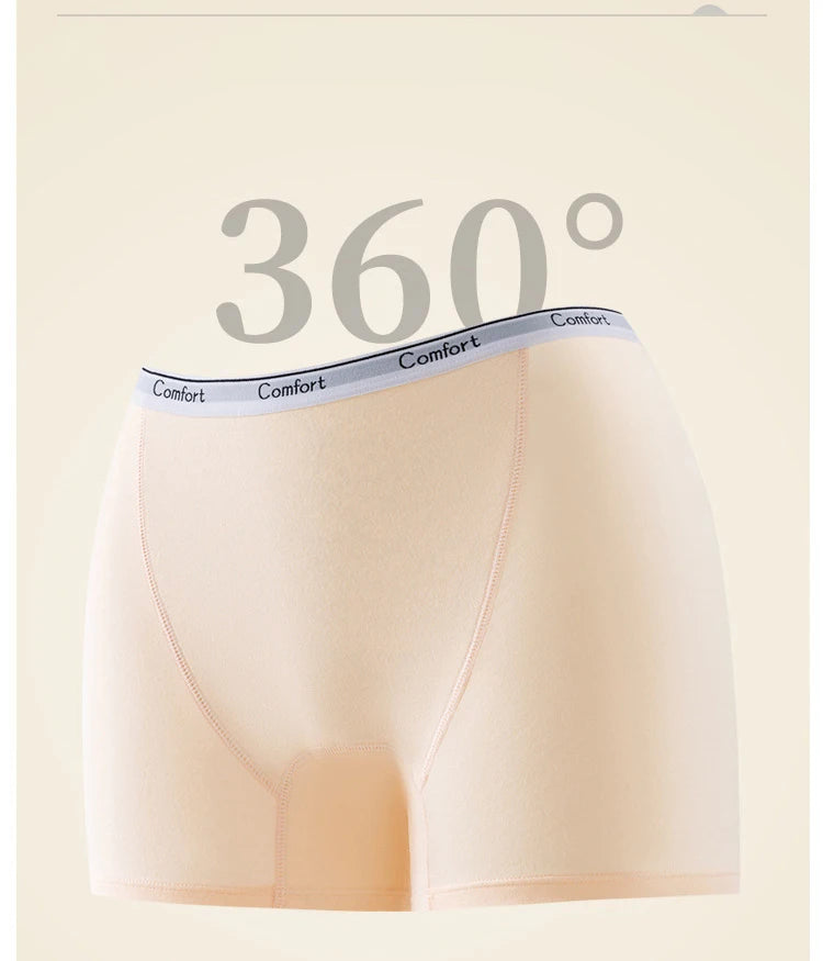 Chen Asta Women High-Rise Cotton Briefs Soft & Comfortable Solid Color Menstrual Panties