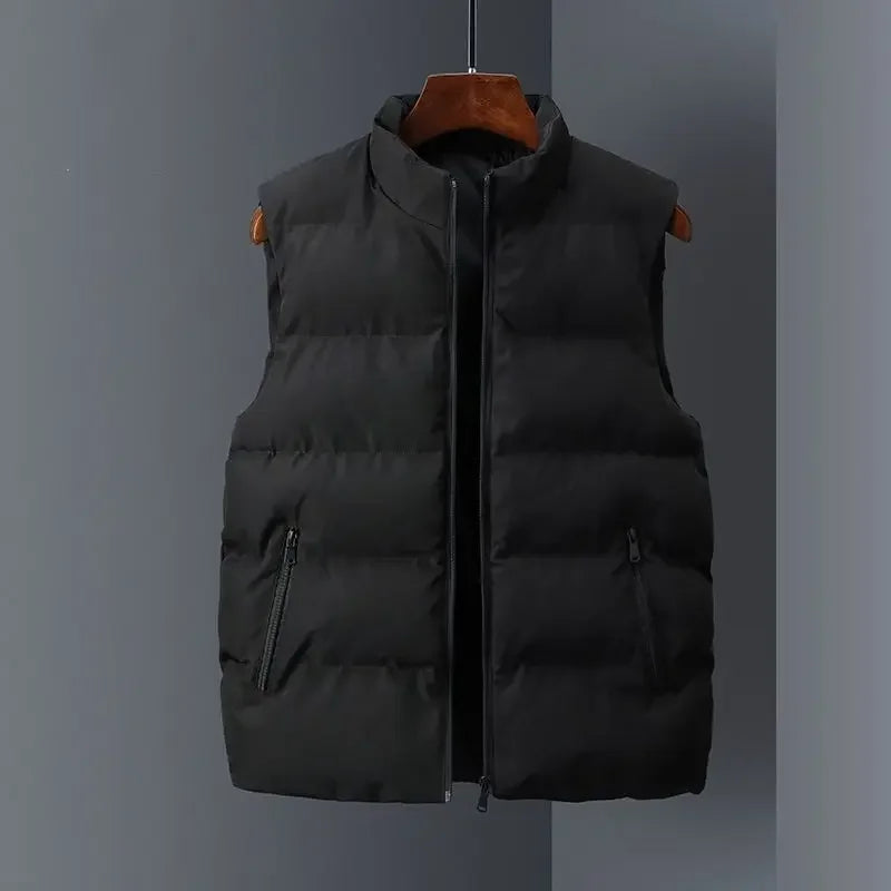 2023 Autumn/Winter Men’s Solid Colour Sleeveless Vest - Cozy, Warm, and Versatile