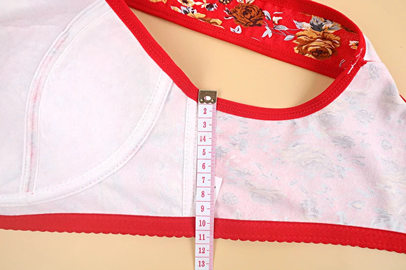 KING'S FAITH Women's Floral Push-Up Bra - Wire-Free, Front Closure, Everyday Comfort