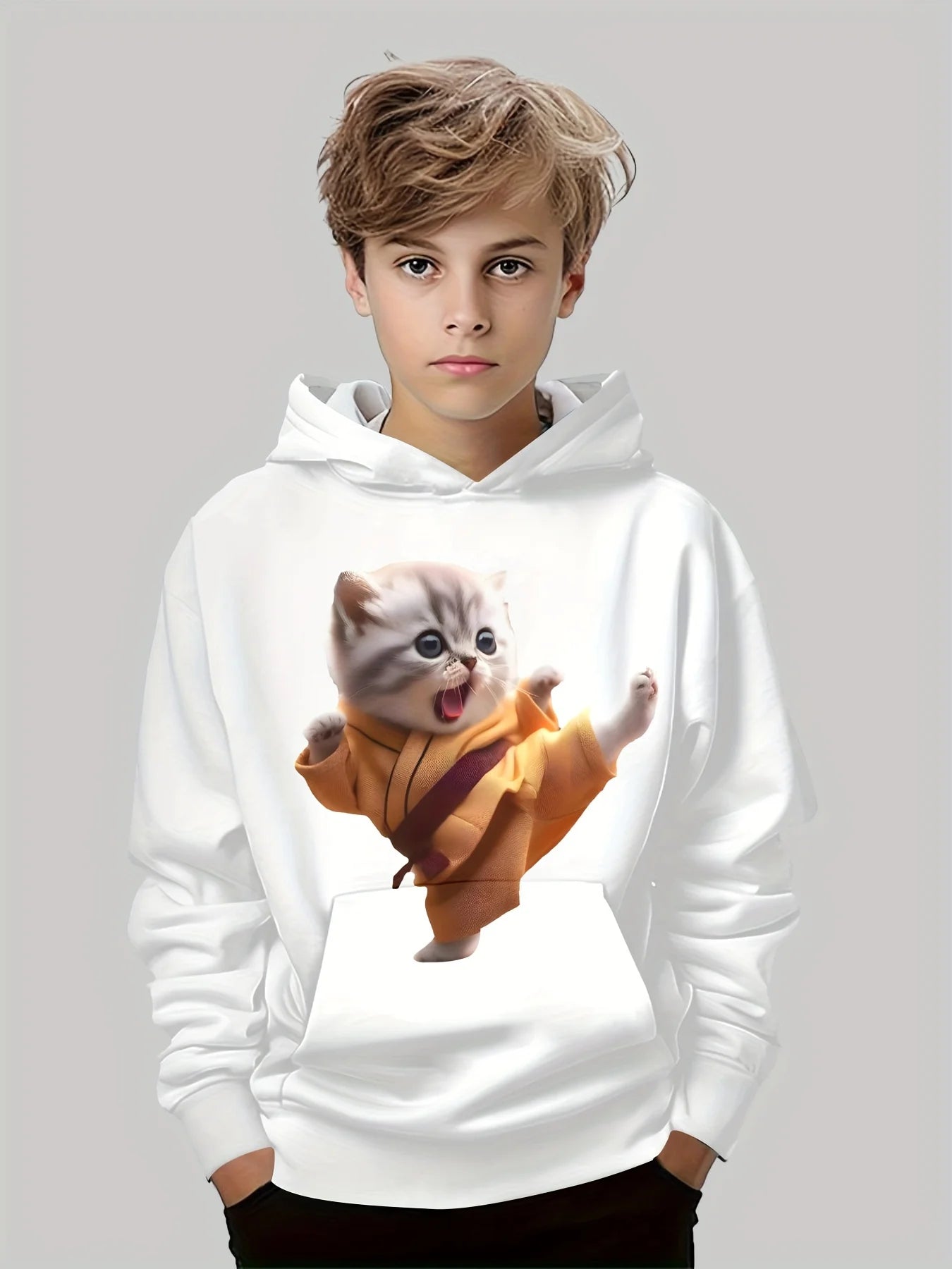 Colorful Cartoon Print Kids Sweatshirt – Casual Pullover for Boys & Girls (Ages 3–12)