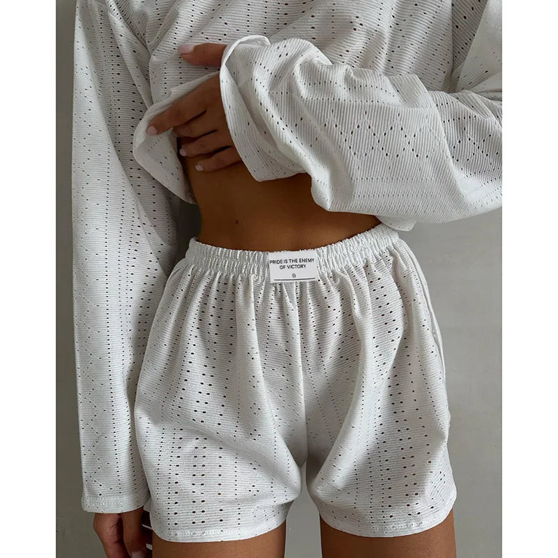 CYSAYS Women’s Casual Pullover Top with Hollow Out Details & Flare Sleeves – Summer 2024 Collection