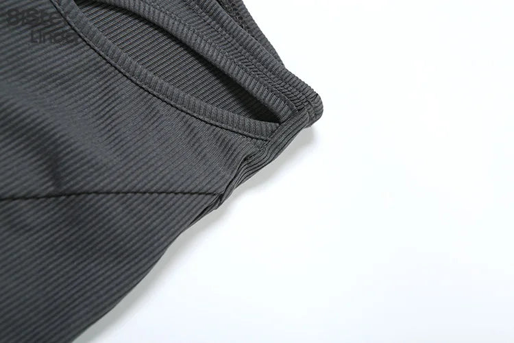 Sisterlinda Women's Casual Super-Short Skinny Pants & O-Neck Pullover Set - Spring/Summer 2024