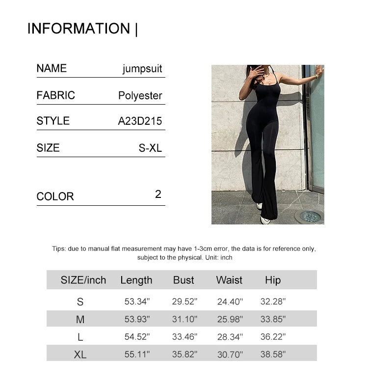 NoEnName_Null Women's Casual Solid Full-Length Jumpsuit - Spring/Summer Collection