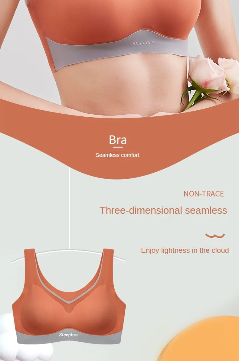 KING'S FAITH Women's Floral Push-Up Bra - Wire-Free, Front Closure, Everyday Comfort