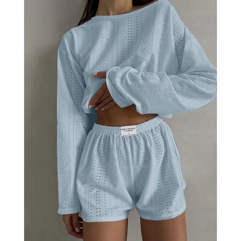 CYSAYS Women’s Casual Pullover Top with Hollow Out Details & Flare Sleeves – Summer 2024 Collection