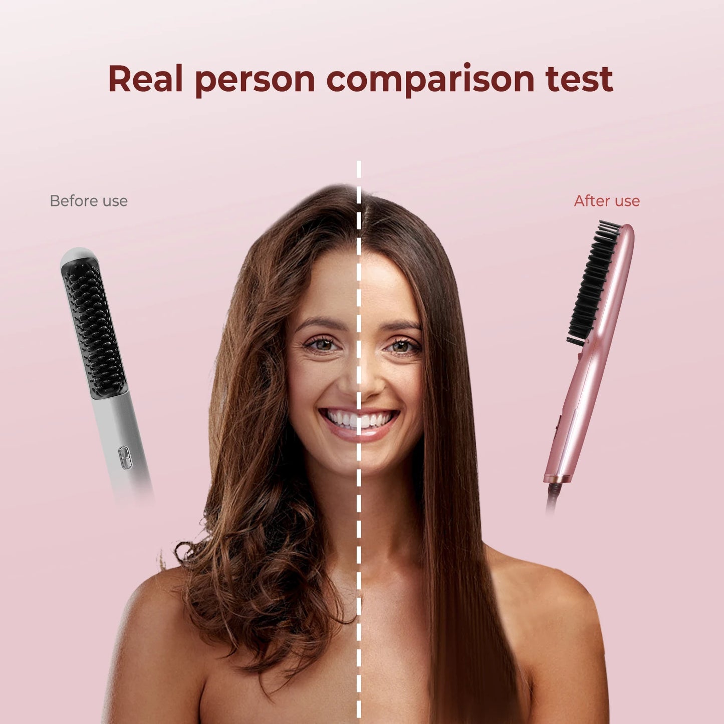 UKLISS Professional Tourmaline Ceramic Hair Straightening Brush – Model WT-020