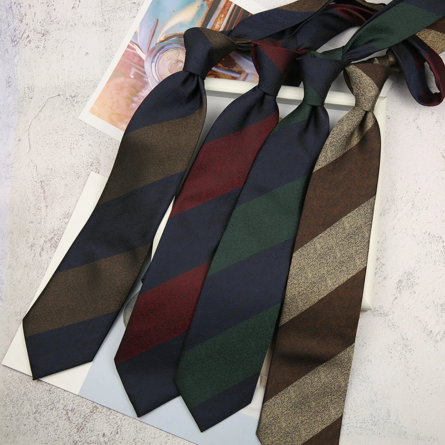 Title: Striped Polyester Neck Tie
