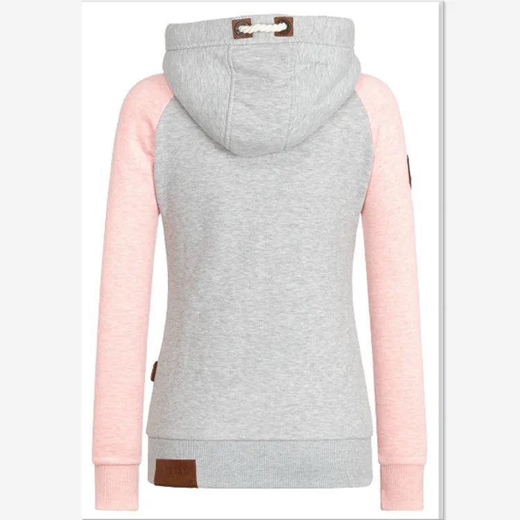 Btsukimi Women's Slim Fit Hooded Zip-Up Sweatshirt - Casual Spring & Autumn Jacket