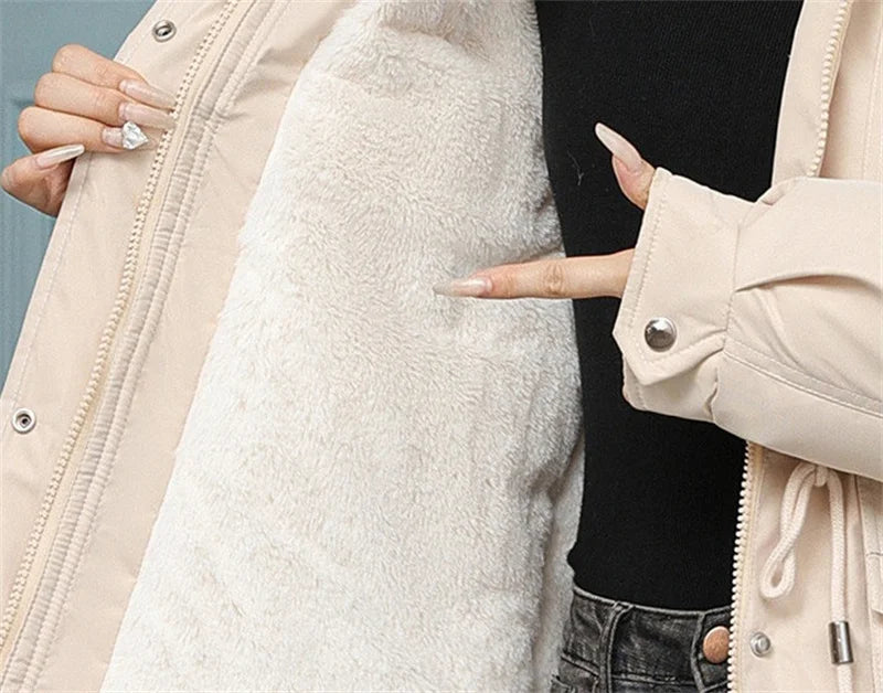 Women's Thick Hooded Winter Jacket - Warm & Stylish