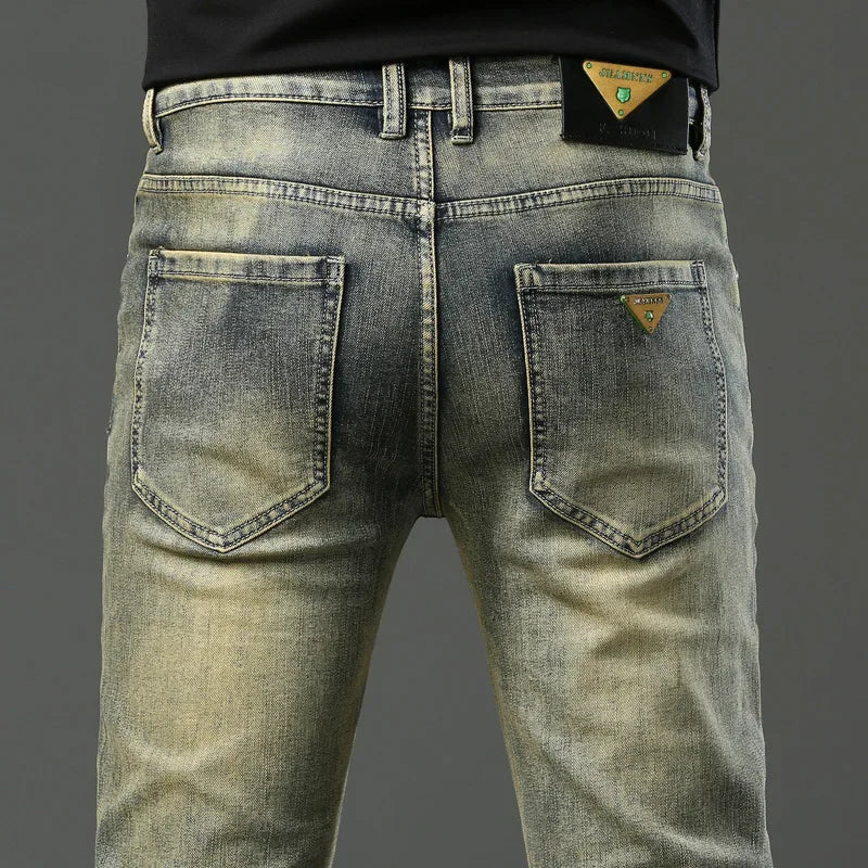 Denim jeans Pants Slim Fit Retro Stretch 2023 Winter Autumn Trousers Moto Biker Jeans High Quality
