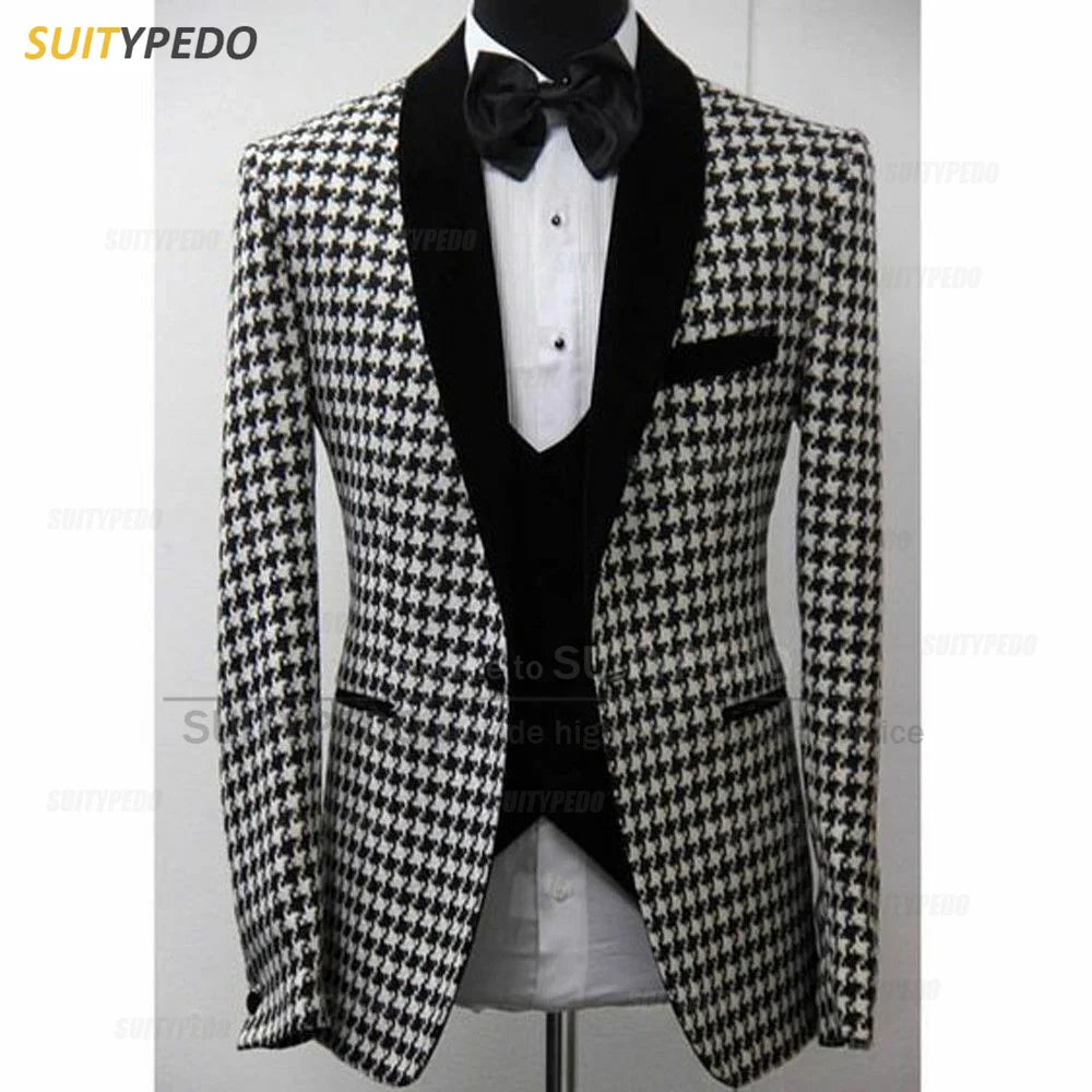 TPSAADE Men’s Smart Casual 2-Piece Suit – Stylish Wedding Jacket & Pant Set