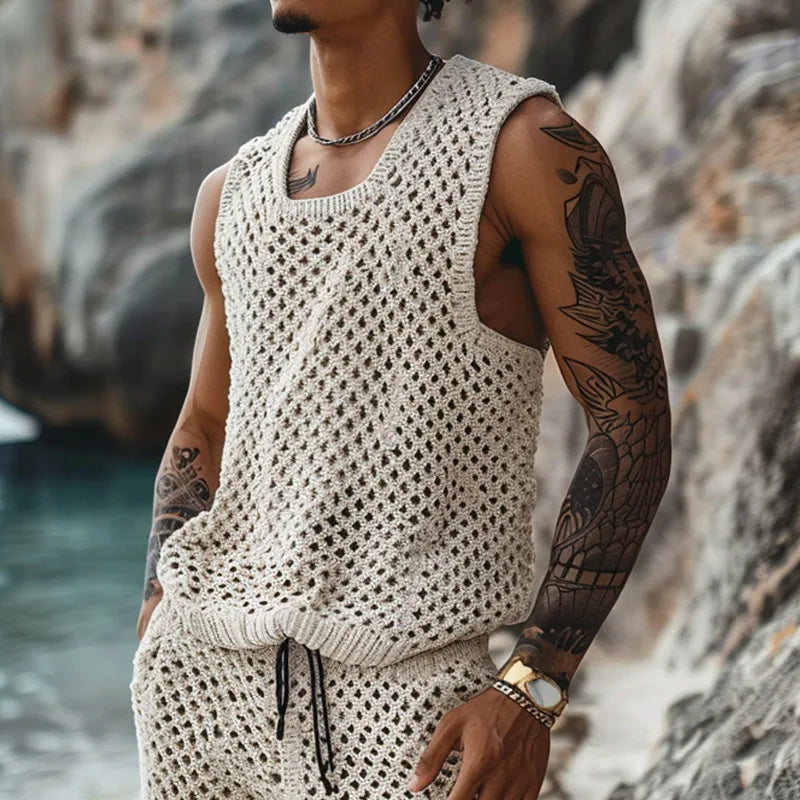 Benefit Mankind Men’s Casual Sleeveless Polyester Summer Tank Top