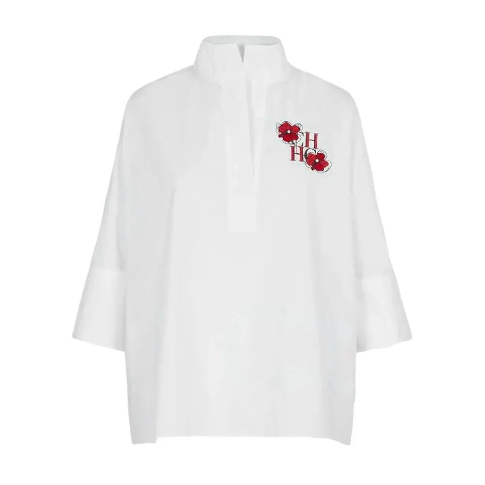 Women's Floral Cotton Polo Shirt with Long Sleeves – Summer 2025 | CHCH Casual Collection
