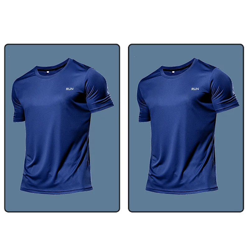 Men’s Quick-Dry Reflective Gym T-Shirt – Anti-Sweat Sportswear for Running, Basketball, Fitness