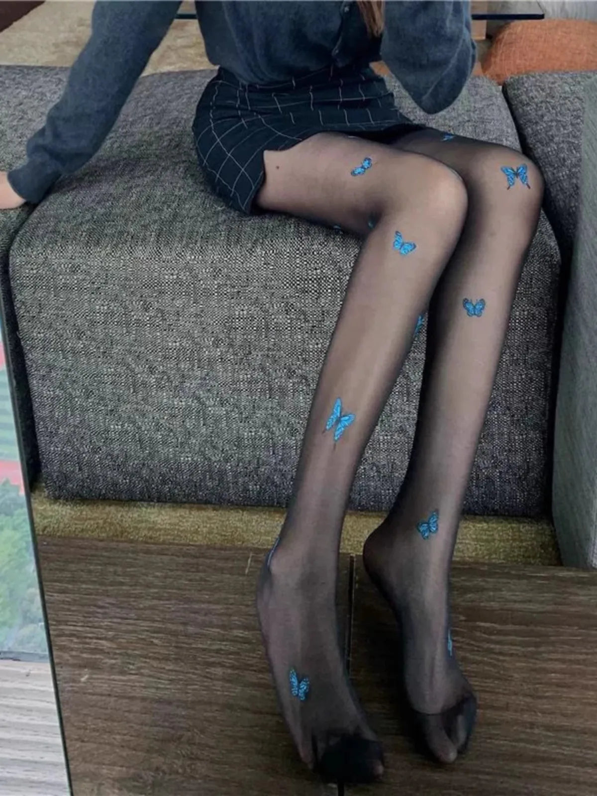 NoEnName_Null Printed Nylon Women's Tight – Thin, Comfortable, and Stylish