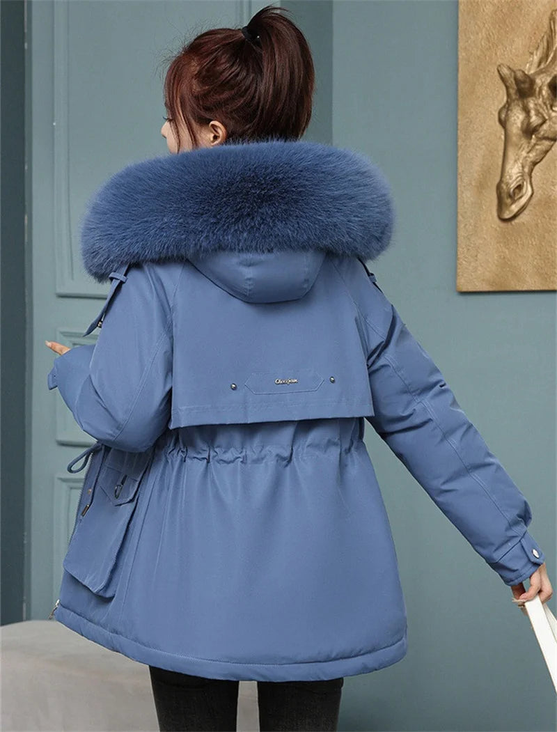 Women's Thick Hooded Winter Jacket - Warm & Stylish
