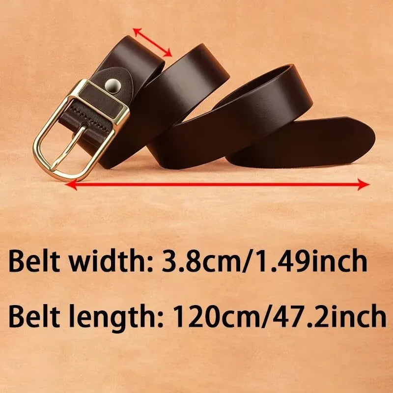NoEnName_Null Casual PU Belt for Men - Adjustable, Durable, Stylish Accessory