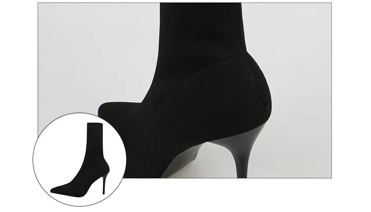 YBQJOO Women's Chelsea Boots – Pointed Toe, Ultra-High Heel, Sexy and Stylish Winter Footwear