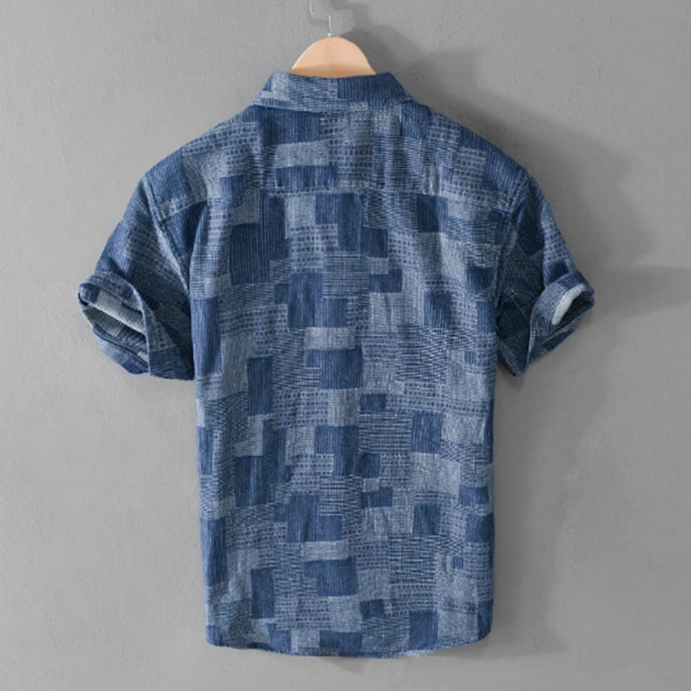 Summer cargo shirts men fashion short sleeve shirt workwear Tops loose Casual jeans for Young men