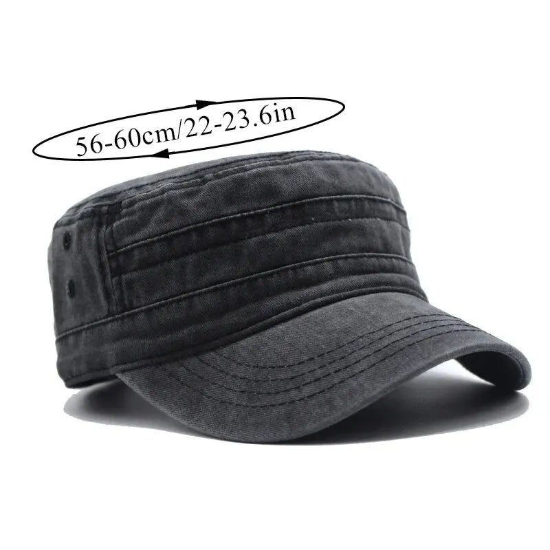 NoEnName_Null Men's Military Hat - Cotton, Sun Protection, Outdoor Gear for All Seasons