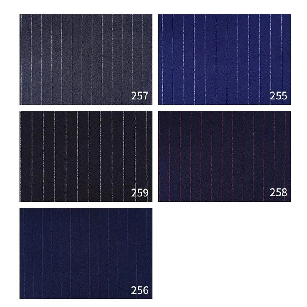 NoEnName_Null Men's Smart Casual Double-Breasted Suit – Cotton & Polyester Blend for All Seasons