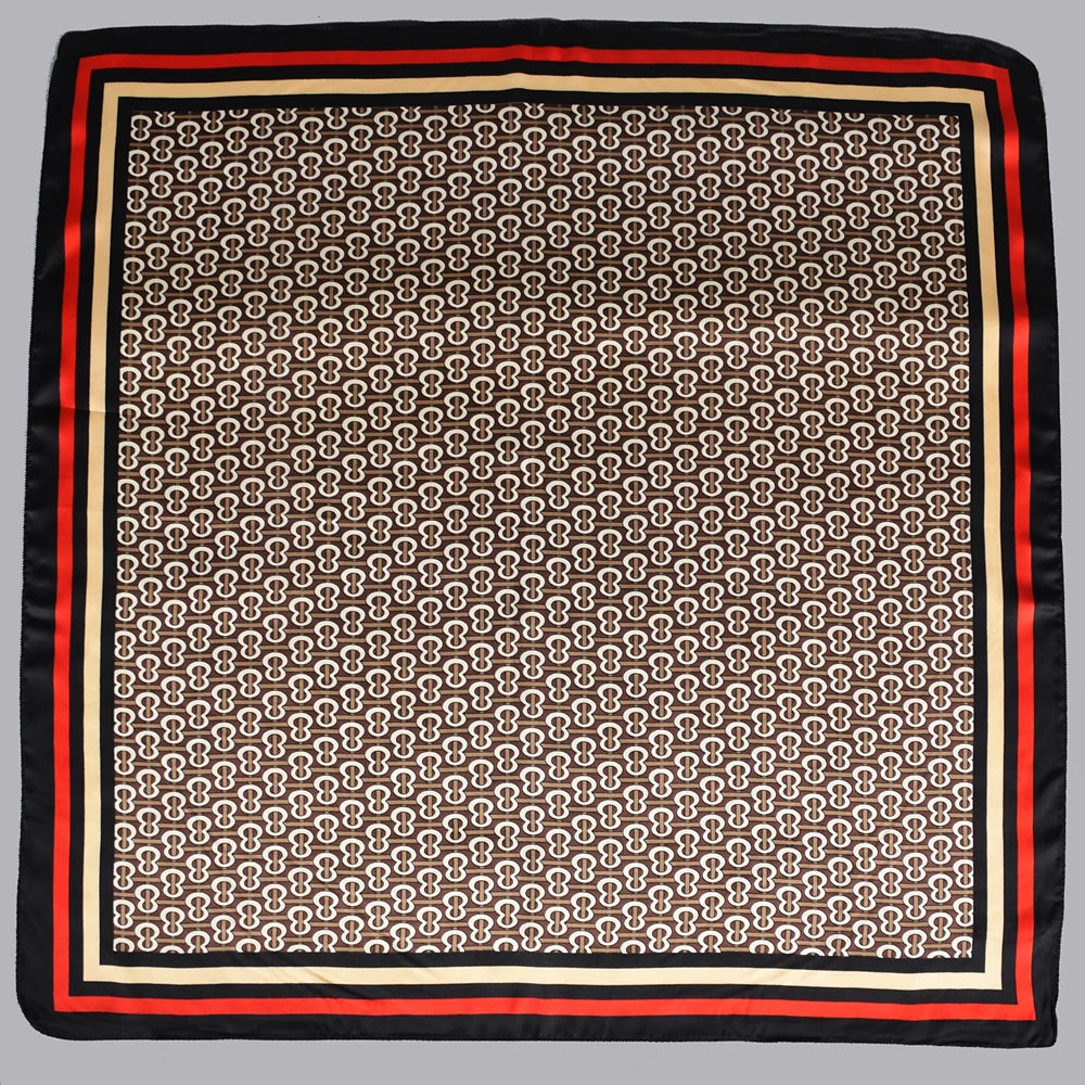 BYSIFA Multifunctional Fashion Scarf - Striped Satin Square Shawl for All Seasons