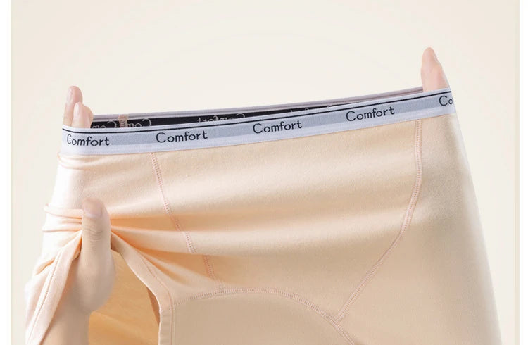 Chen Asta Women High-Rise Cotton Briefs Soft & Comfortable Solid Color Menstrual Panties
