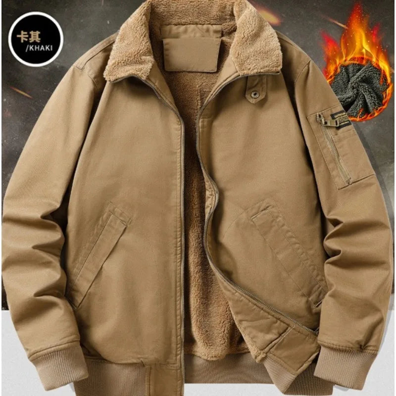 Men’s Casual Thick Winter Jacket – Full-Zip, Regular Fit