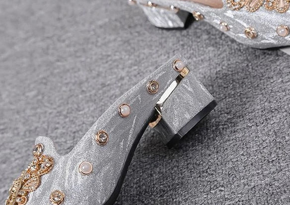 Okkdey Women's Summer Mules Slippers - Comfortable Platform House Shoes with Bead Detail