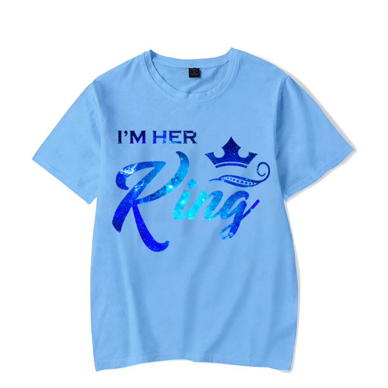 WGTD WISH Funny Animal Print Casual T-Shirt for Women – Summer Couples Matching Tee