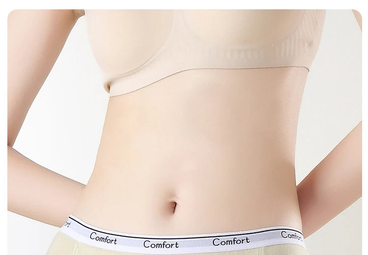 Chen Asta Women High-Rise Cotton Briefs Soft & Comfortable Solid Color Menstrual Panties
