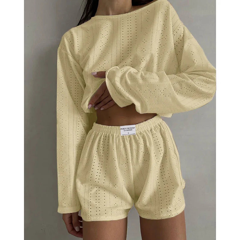 CYSAYS Women’s Casual Pullover Top with Hollow Out Details & Flare Sleeves – Summer 2024 Collection