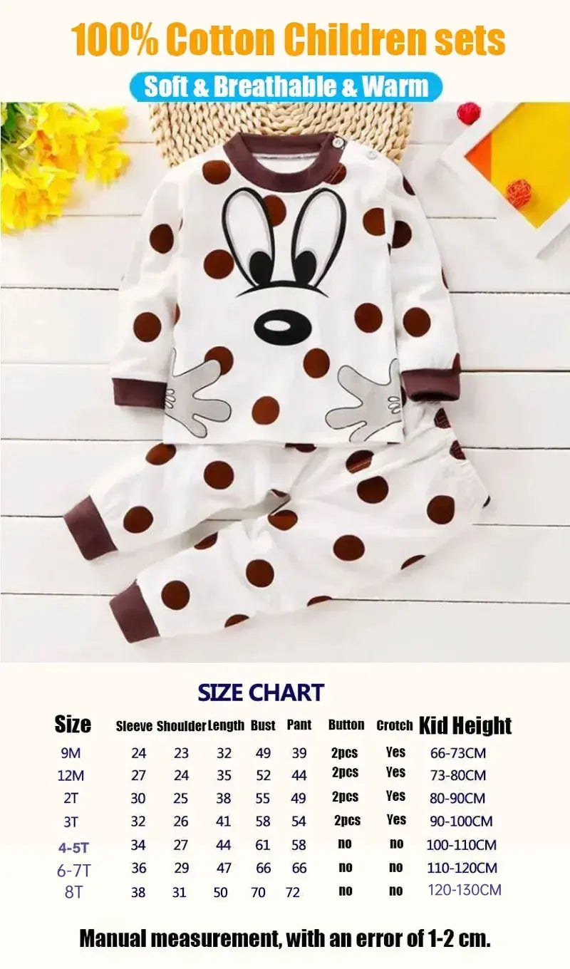 NoEnName_Null Unisex Cartoon Knit Pullover Set for Kids (Ages 4-6Y) – Comfortable & Stylish for All Seasons