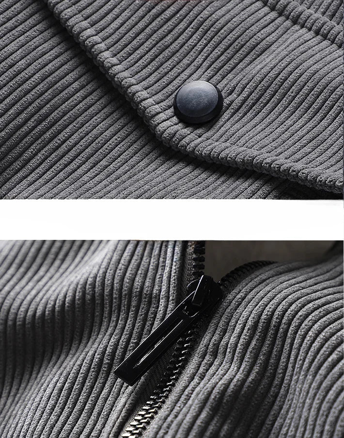 NoEnName_Null Men's Youthful Vitality Casual Zipper Jacket – Autumn & Winter Outerwear