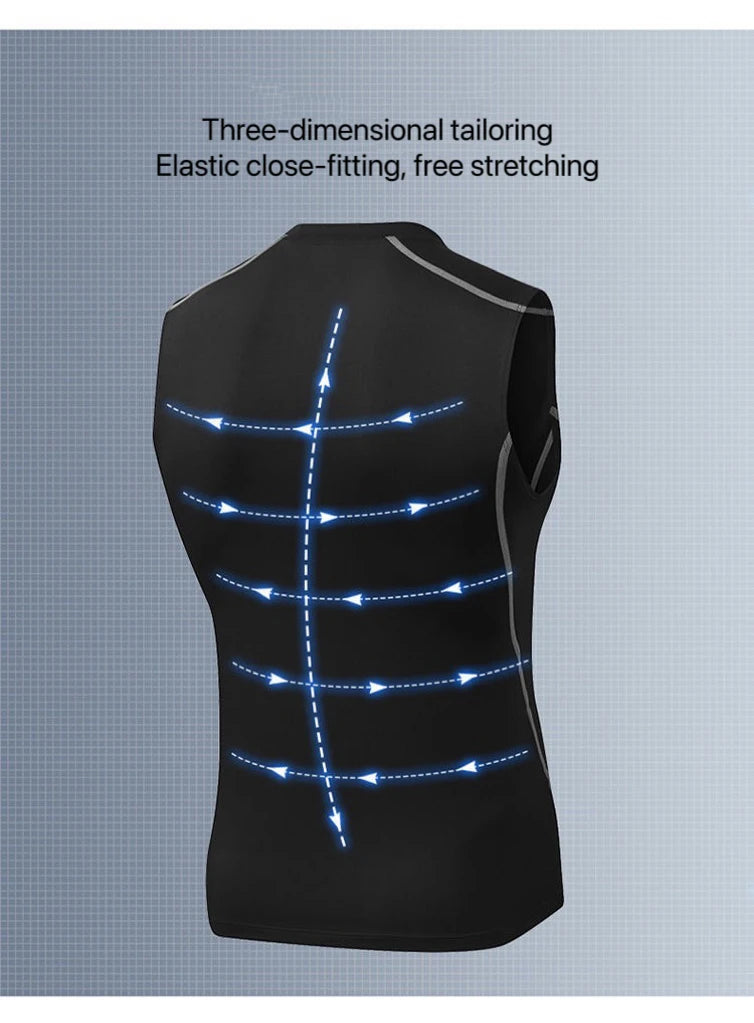 Chen Asta Men's Sports Tank Top - Polyester Spandex Running Shirt for Summer Travel & Fitness
