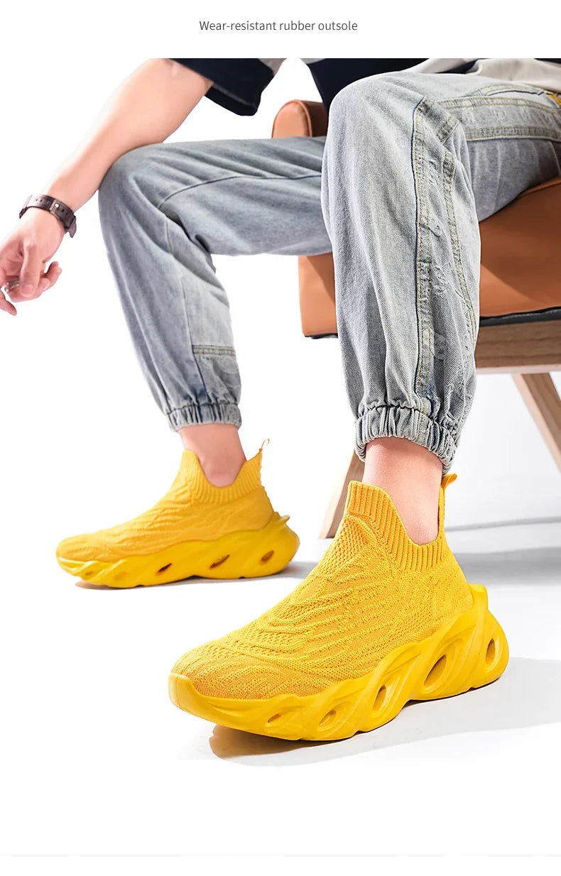 ChouNiZaDi Men's Mesh Casual Shoes – Breathable, Stylish Sneakers for Everyday Comfort