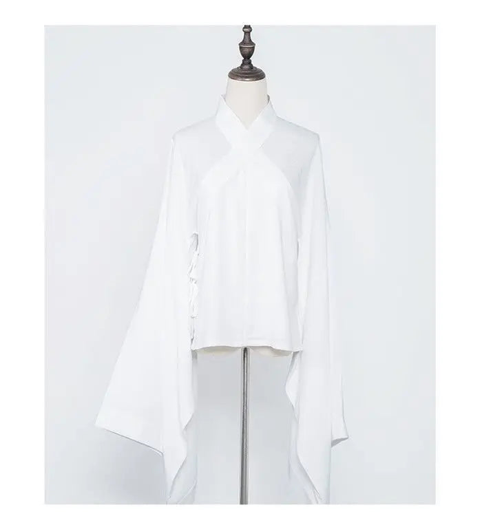 Chinese Traditional Clothing Handfu Lady Black and white Tops Skirt Suit Underwear Ancient Home Pants