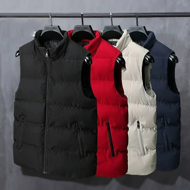 2023 Autumn/Winter Men’s Solid Colour Sleeveless Vest - Cozy, Warm, and Versatile