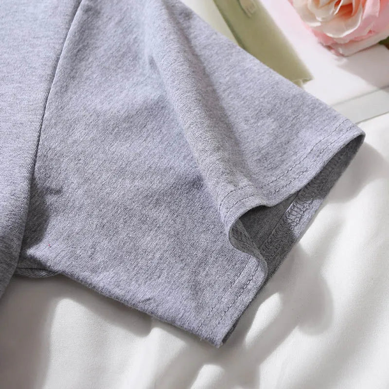 Women's Casual O-Neck Loose Fit Short Sleeve Tee – Summer 2025 | Dozw