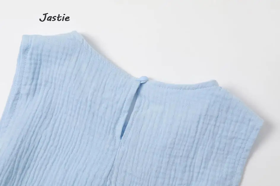 JASTIE Women's Casual A-Line Sleeveless Jersey Dress – Mid-Calf Length, Spring/Summer Style