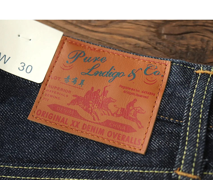 Iceupsnow Men’s Vintage High-Waist Loose Fit Plaid Denim Jeans - Full-Length Straight-Leg for Winter