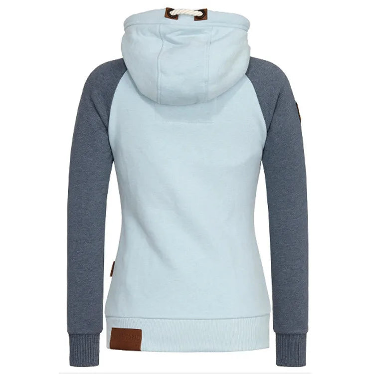 Btsukimi Women's Slim Fit Hooded Zip-Up Sweatshirt - Casual Spring & Autumn Jacket
