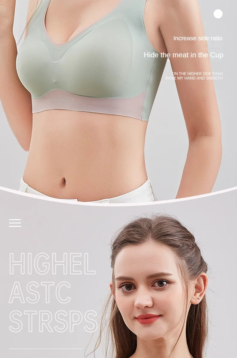 KING'S FAITH Women's Floral Push-Up Bra - Wire-Free, Front Closure, Everyday Comfort