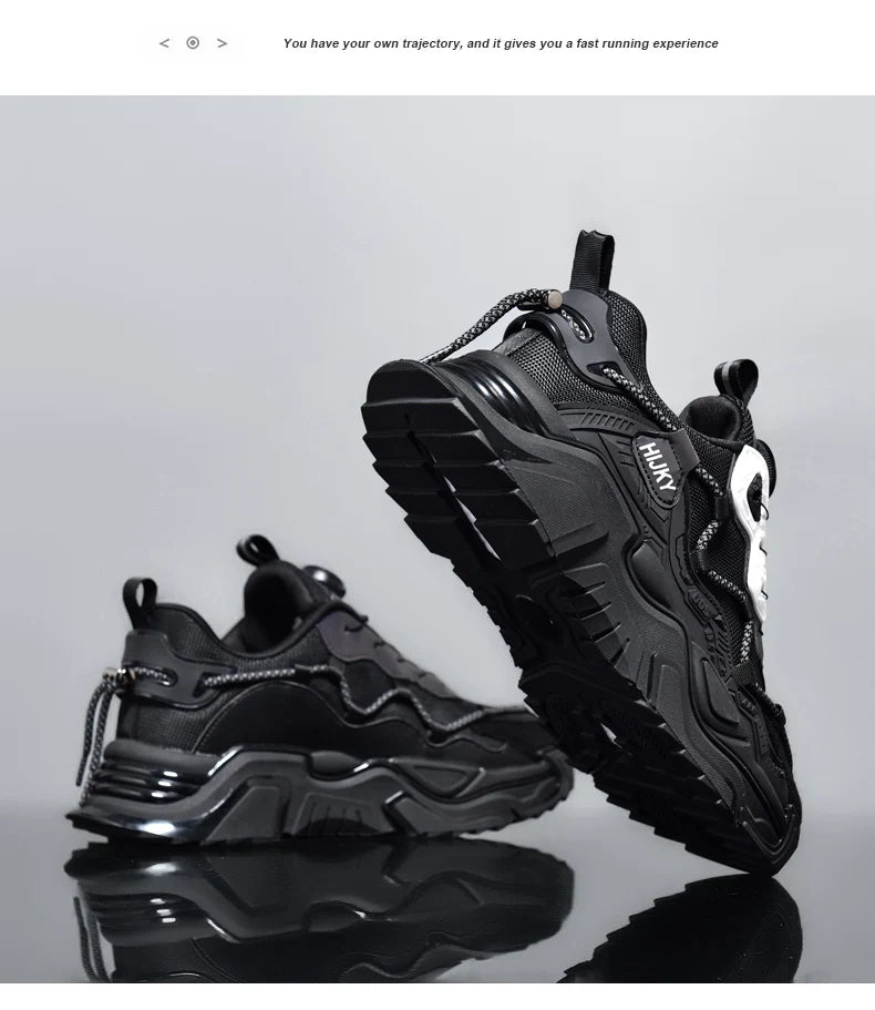 Yuzhy Men's Breathable Casual Lace-Up Shoes - Winter-Ready, Anti-Odor Sneakers