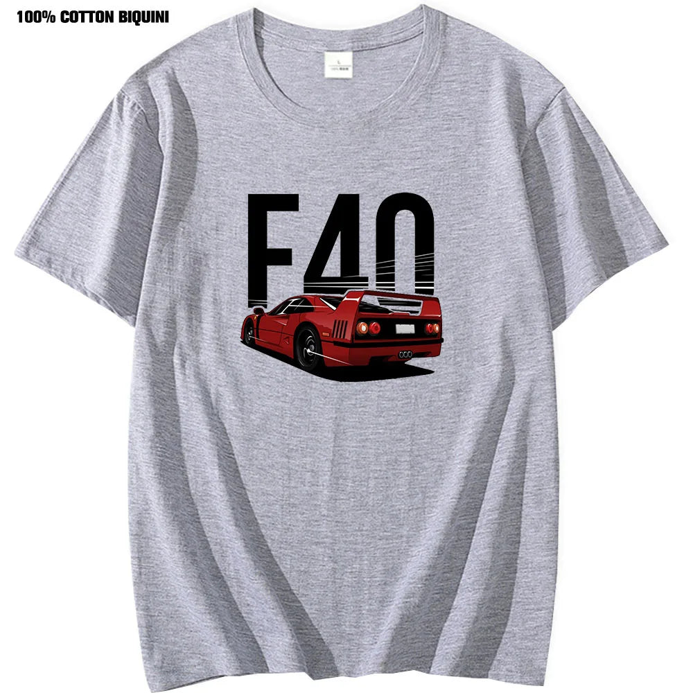 BIQUINI Men's Casual O-Neck Cotton Print Tee - Breathable and Moisture-Wicking for Spring & Summer