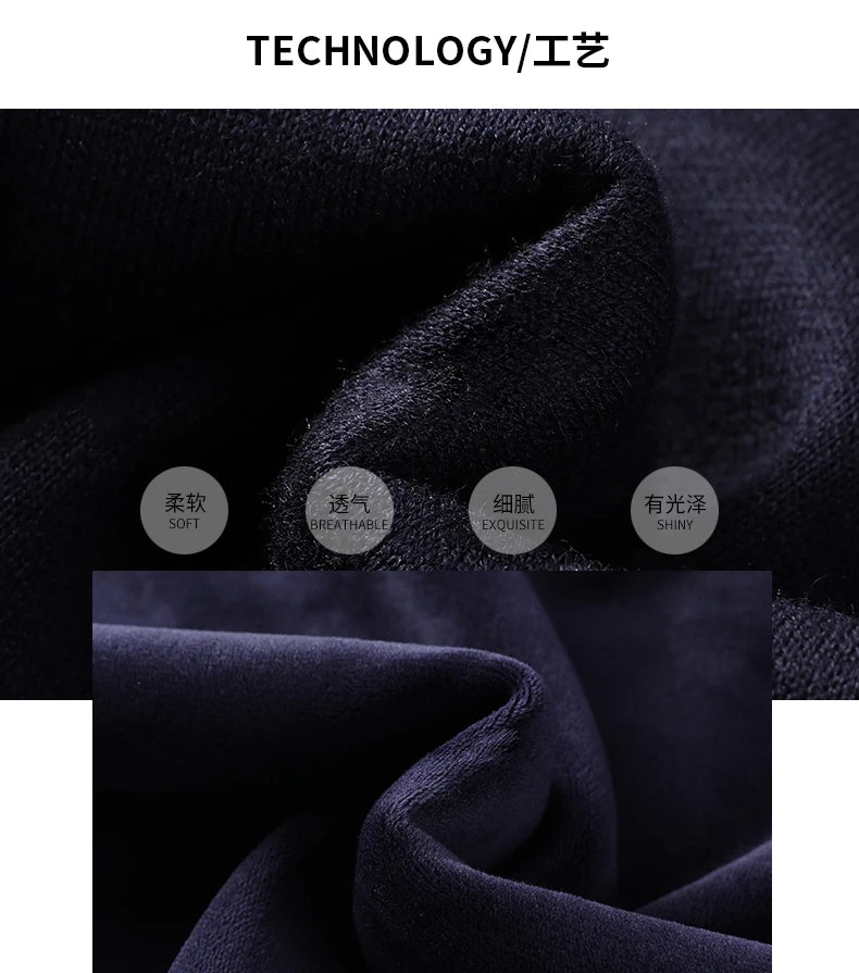 NoEnName_Null Men's Casual Pullover – Wool & Lycra Blend with Turn-Down Collar